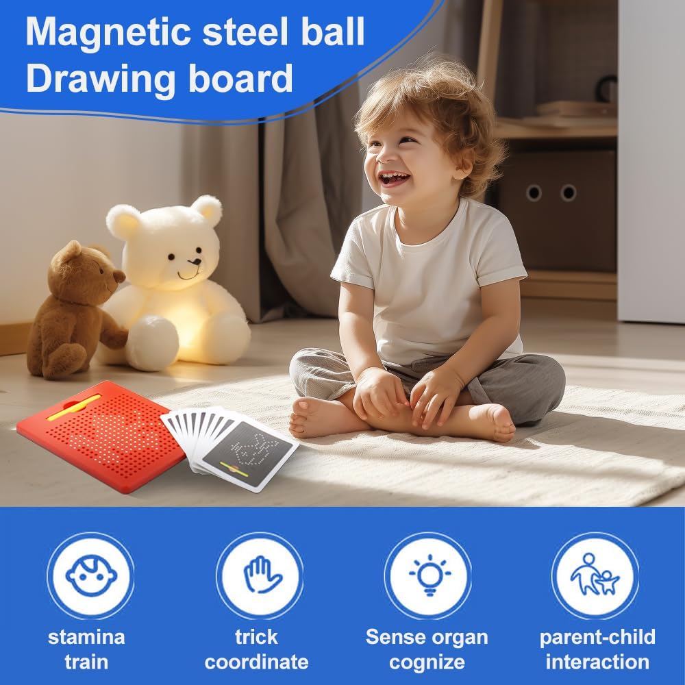 Magnetic Steel Ball Drawing Board Educational Toy For Kids