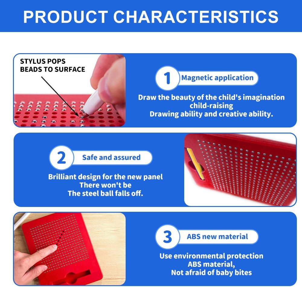 Magnetic Steel Ball Drawing Board Educational Toy For Kids