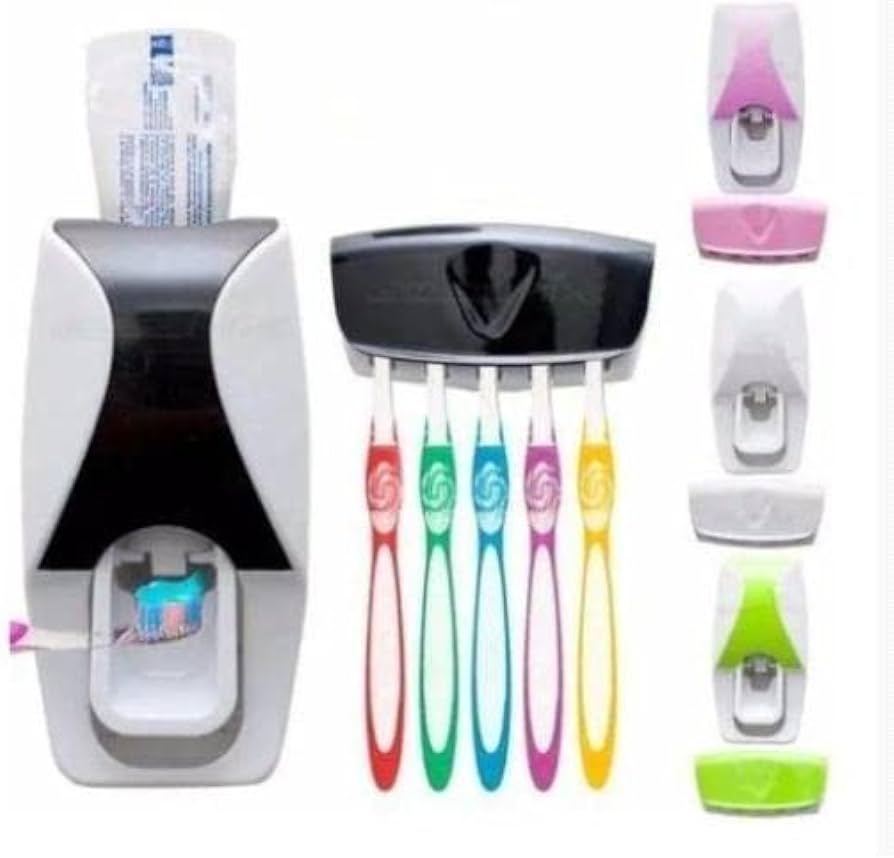 Automatic Toothpaste Dispenser And Toothbrush Holder