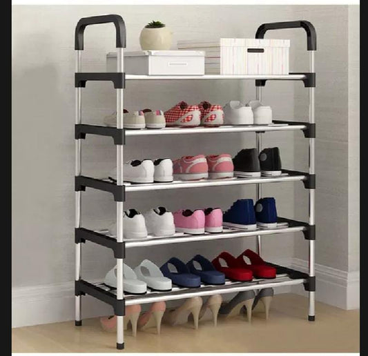 5 Layer Stainless Steel Shoe Rack Organizer