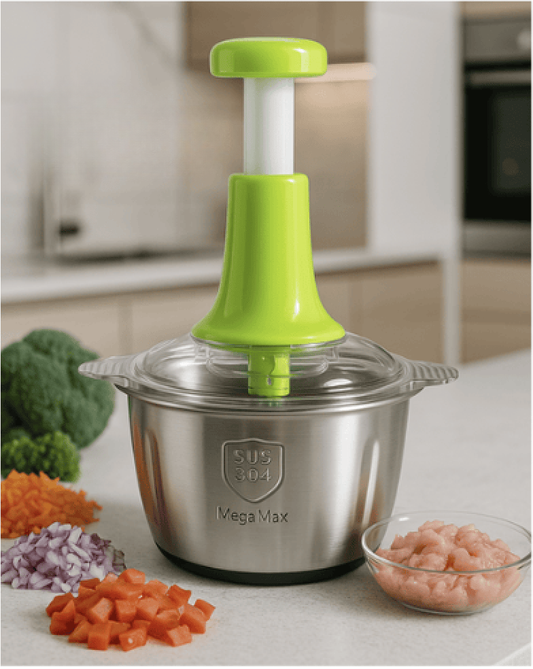 Stainless Steel push Chopper - 2 Liter